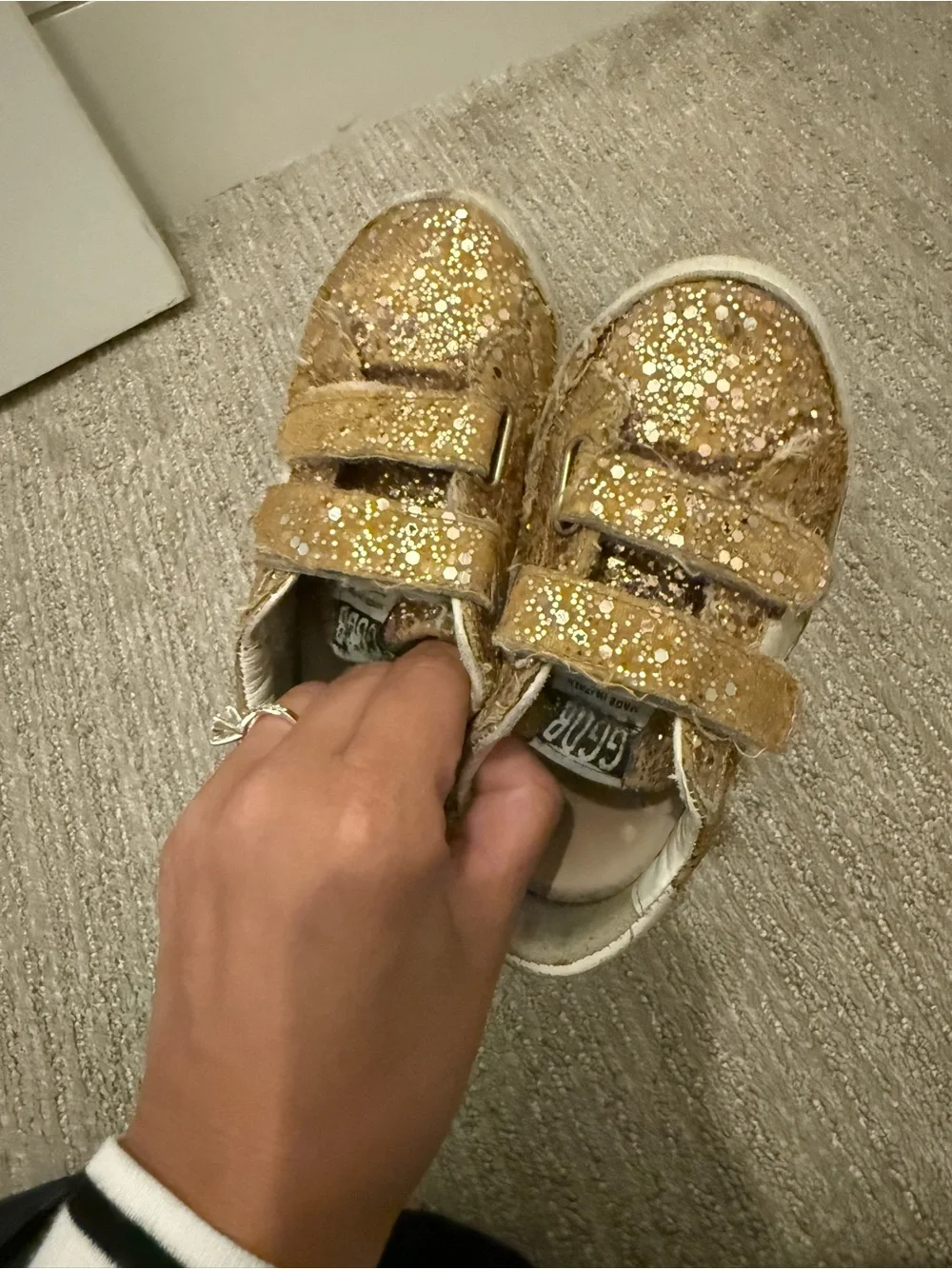 Golden Goose sparkling gold